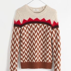 Madewell chevron ski sweater (like new)